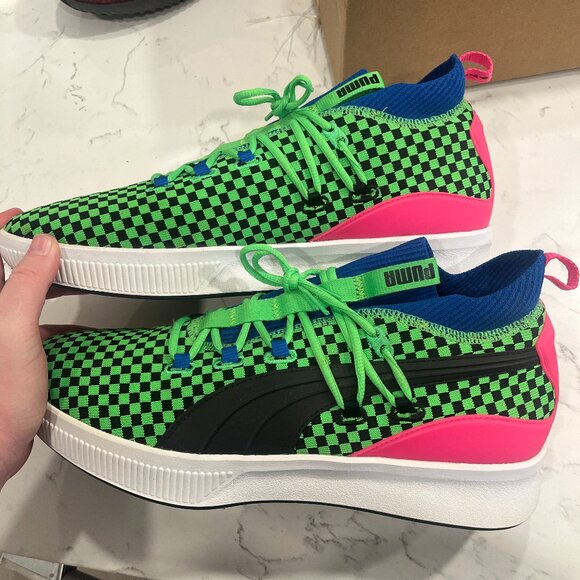 Puma Bright Neon Clyde Court Disrupt Summertime Size 13 Shoes - Picture 2 of 8